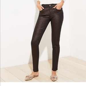 Loft Black Glitter Jeans Size 6